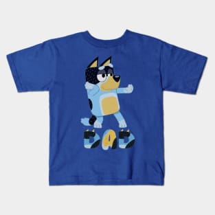 Retro bluey dad Kids T-Shirt